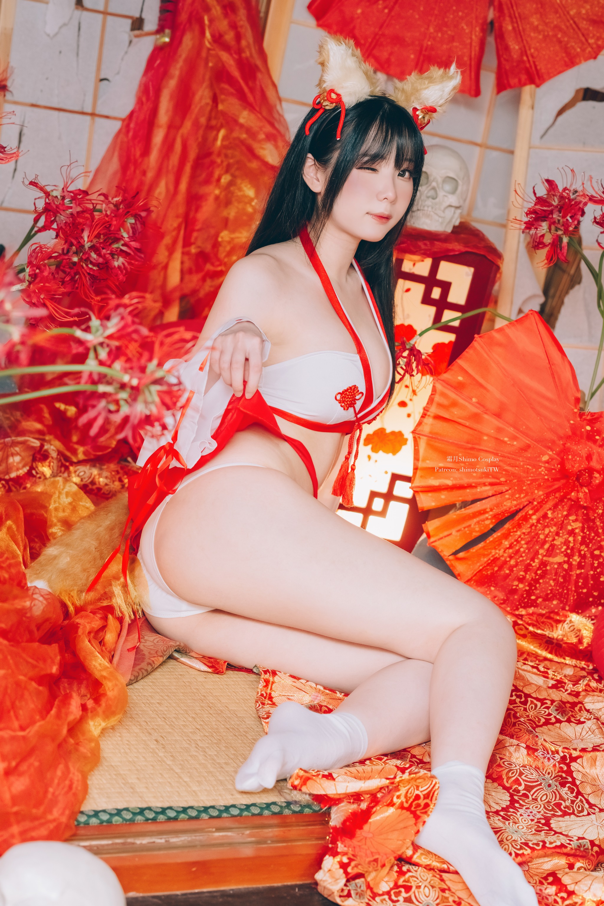 图片[1]-霜月shimo – NO.092 Fox Miko[14P]-XikXak